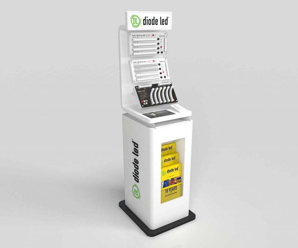 Diode LED retail floor display